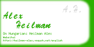 alex heilman business card